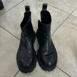Synthetic leather boots